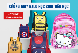 Xưởng may balo tiểu học siêu bền, công nghệ Châu Âu